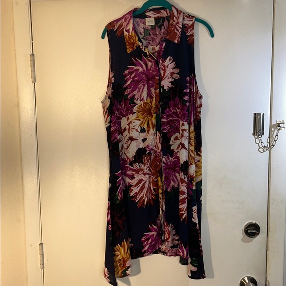 Asymmetrical Floral Dress By Designer Cupio - Picture 5 of 6